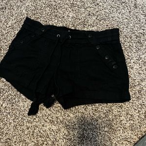 Rewind Brand black linen shorts